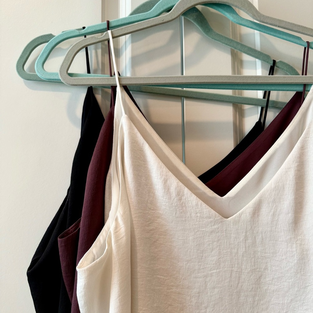 Express - Camisole Sleeveless Tops (Cream, Maroon, Black)